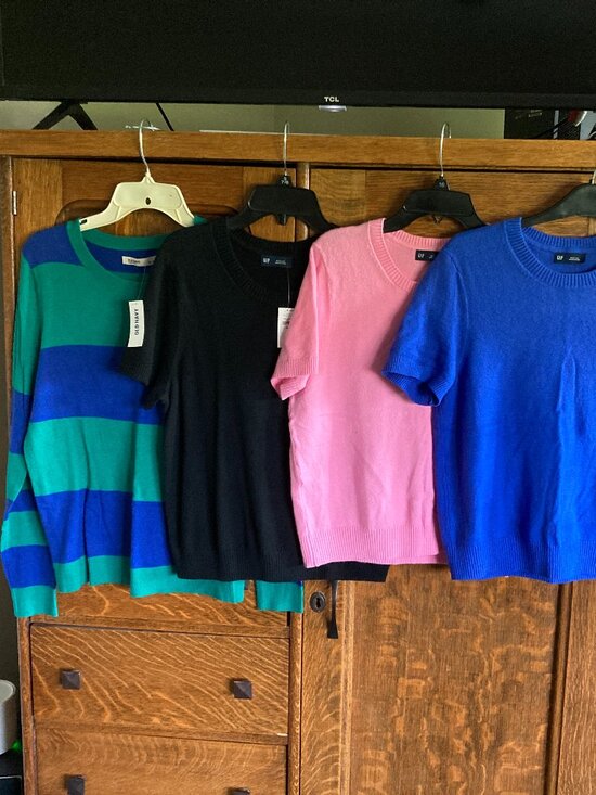 GAP Sweaters - Lot of 4 sweaters: 3 GAP CashSoft Baby T-shirt & 1 Old Navy, medium, NWT & EUC